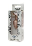 Plug-Jewellery Pearl Gold Heart PLUG- Clear S