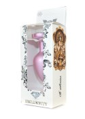 Plug-Jewellery Pearl Pink Heart PLUG- Clear M