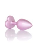 Plug-Jewellery Pearl Pink Heart PLUG- Clear S