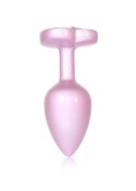 Plug-Jewellery Pearl Pink Heart PLUG- Clear S