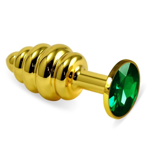 Gold Spiral Plug Green