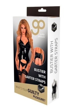 GP DATEX BUSTIER WITH GARTER STRAPS, L