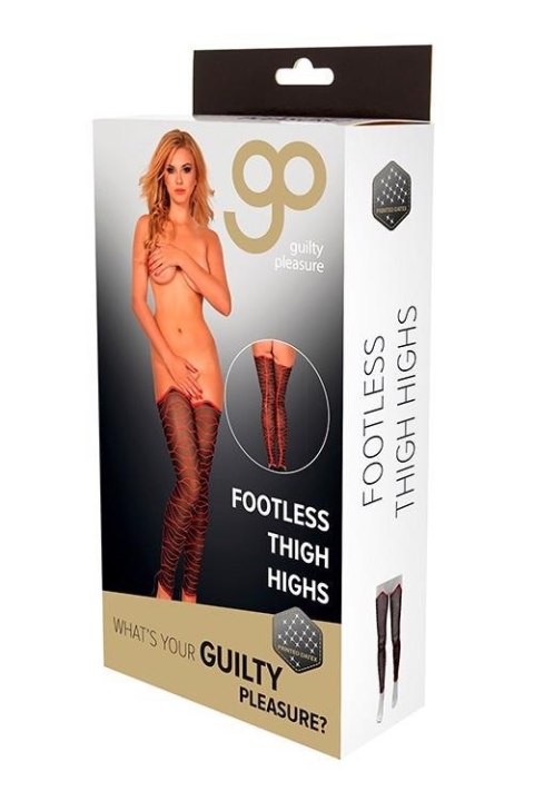 GP PRINTED FOOTLESS THIGH HIGHS, L