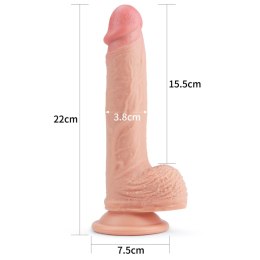 8.5'' Dual layered Platinum Silicone Cock