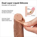 8'' Dual layered Platinum Silicone Cock