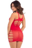 BACK 2 BASIXXX HI NECK DRESS RED, OS