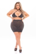 BLACK CHERRY 2PC SKIRT SET BLACK, PLUS SIZE