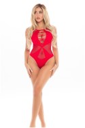 DUCHESS HIGHNECK BODYSUIT RED, OS