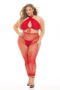 GIVES YOU HELL 3PC SET RED, PLUS SIZE