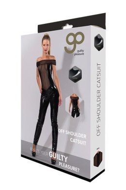 GP DATEX OFF SHOULDER CATSUIT BLACK, L