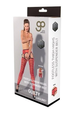 GP PRINTED THIGH HIGHS WITH SUSPENDER, L