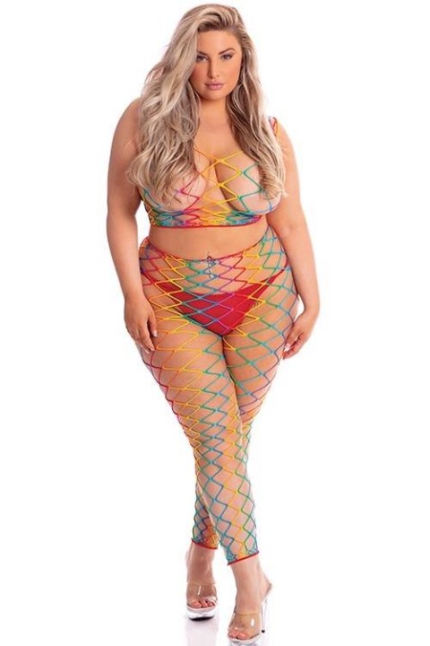 ROY G. BIV 2PC BODYSTOCKING PLUS SIZE