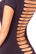 SEAMLESS SHRED BACK DRESS BLACK, M/L