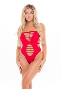 TREAT ME RIGHT SEAMLESS BODYSUIT RED, OS