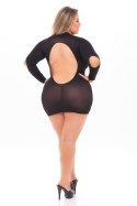 DEVILISH BACKLESS DRESS BLACK, PLUS SIZE