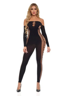 DIAMOND DRIPPIN BODYSTOCKING BLACK, OS