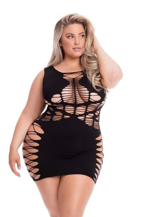 DYNAMITE DIVA DRESS BLACK, PLUS SIZE