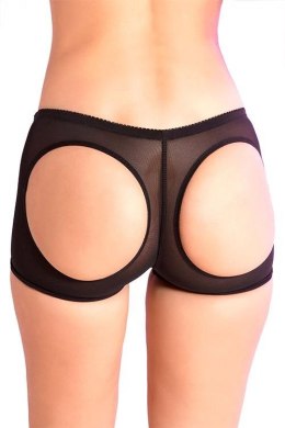 OPEN BUTT BOYSHORT BLACK, M/L