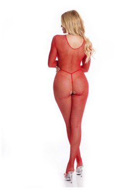 RISQUE CROTCHLESS BODYSTOCKING RED, M/L