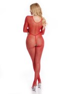 RISQUE CROTCHLESS BODYSTOCKING RED, M/L