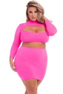 STOP & STARE 2PC SKIRT SET PINK, 3XL/4XL