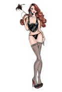 BOMBSHELL BOUDOIR HOOK UP FRONT CORSET SET BLACK, L