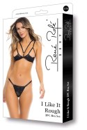 I LIKE IT ROUGH 2PC BRA G SET BLACK, M/L