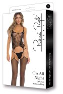 ON ALL NIGHT 2PC SET BODYSTOCK BLACK, OS