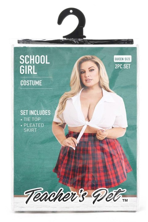 TEACHER PET 2 PCS SCHOOLGIRL COSTUME, QUEEN SIZE