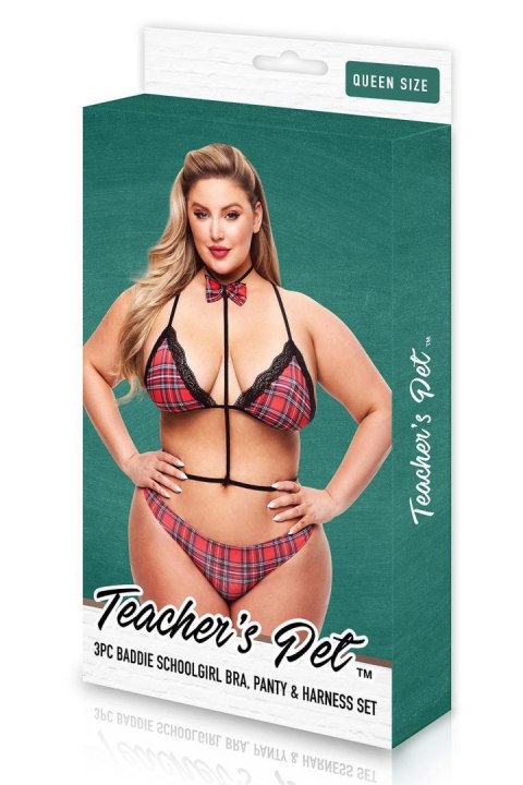 TEACHERS PET 3PC BADDIE SCHOOLGIRL SET, QUEEN