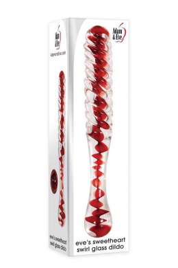 A&E EVES SWEETHEART SWIRL GLASS DILDO