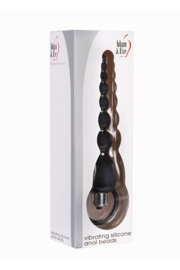 A&E VIBRATING SILICONE ANAL BEADS BLACK