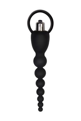 A&E VIBRATING SILICONE ANAL BEADS BLACK