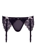 BARELY BARE GARTER BOWS & PANTY BLACK