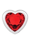 ADAM ET EVE RED HEART GEM GLASS PLUG LARGE