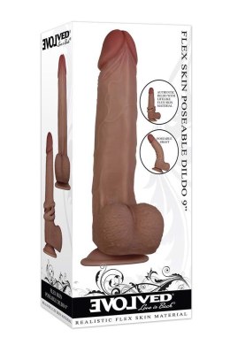 EVOLVED FLEXSKIN POSEABLE DILDO 9 DARK