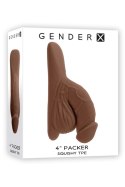 GENDER X 4 INCH PACKER, DARK FLESH