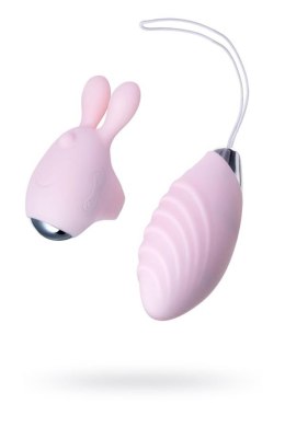 JOS VITA finger vibrating egg and vibrating attachment, silicone, powder pink, 8.5 and 8 cm