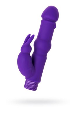 A-TOYS, Vibrator with clitoral stim, Silicone, Purple, 18 cm