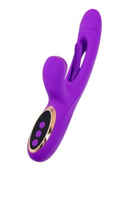 Vibrator with vacuum stimulation and JOS Pitti tongue, silicone, purple, 24 cm