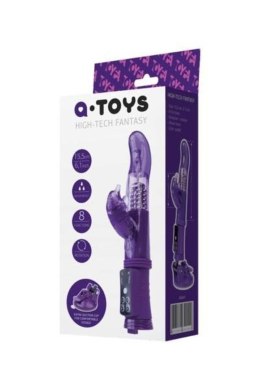 A-TOYS, Vibrator with clitoral stimulator, TPR, purple, 22,5 cm