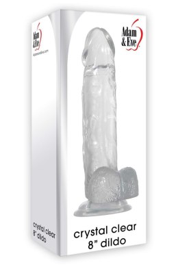 ADAM ET EVE CRYSTAL CLEAR 8 INCH DILDO