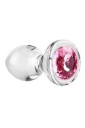 ADAM ET EVE PINK GEM GLASS PLUG MEDIUM