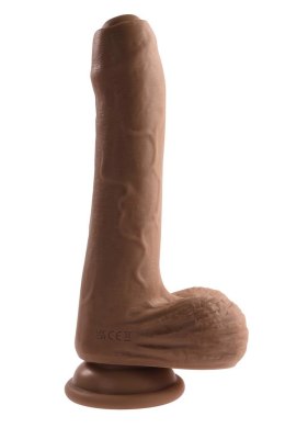 EVOLVED PEEK A BOO VIBRATING DILDO 8 INCH DARK