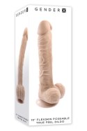 GENDER X 10 INCH 25 CM FLEXSKIN POSEABLE TRUE FEEL DILDO LIGHT