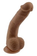 SELOPA 7 INCH 17 CM NATURAL FEEL FLEXSKIN DILDO DARK