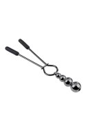 SELOPA BEADED NIPPLE CLAMPS BLACK CHROME