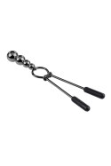 SELOPA BEADED NIPPLE CLAMPS BLACK CHROME