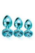 NIXIE METAL BUTT PLUGÂ TRAINERÂ SET, BLUE METALLIC