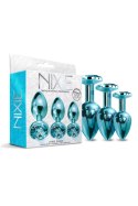 NIXIE METAL BUTT PLUGÂ TRAINERÂ SET, BLUE METALLIC